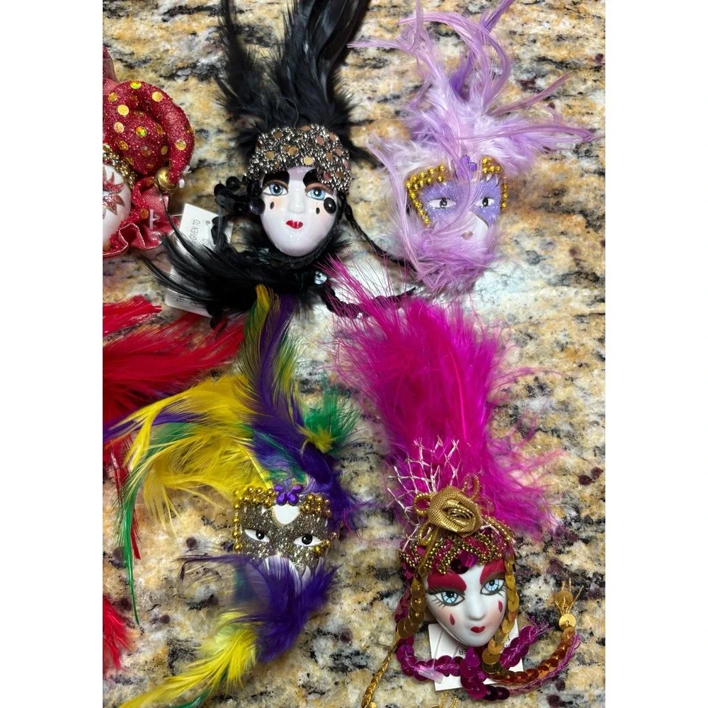 Mardi Gras Refrigerator Décor Magnets Masquerade Venetian Ornament party favor